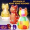 Paint Your Own Cat Lamp Kit, DIY Cat Crafts Night Light, Painting Kit Arts & Crafts for Kids Ages 8-12, Art Supplies Birthday Easter Party Holiday Gift for Teens Girls Boys Age 3 4 5 6 7 8+